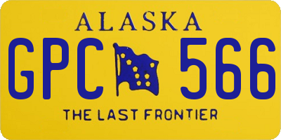 AK license plate GPC566