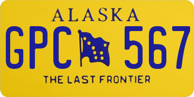 AK license plate GPC567