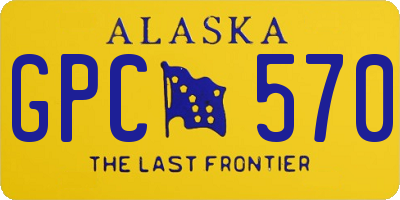 AK license plate GPC570