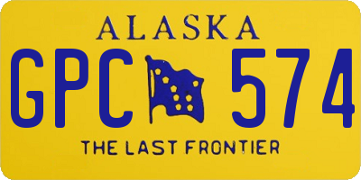 AK license plate GPC574