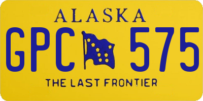 AK license plate GPC575
