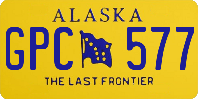 AK license plate GPC577