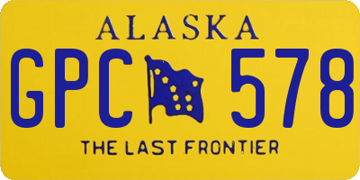 AK license plate GPC578