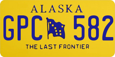 AK license plate GPC582