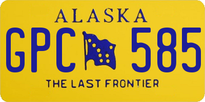 AK license plate GPC585