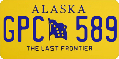 AK license plate GPC589