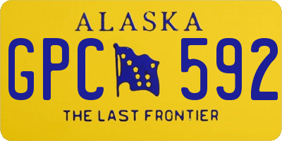 AK license plate GPC592