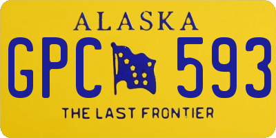 AK license plate GPC593