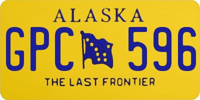 AK license plate GPC596