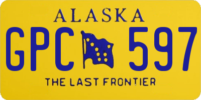 AK license plate GPC597