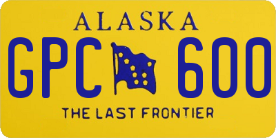 AK license plate GPC600
