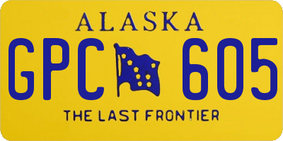 AK license plate GPC605