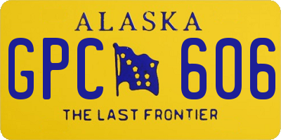 AK license plate GPC606