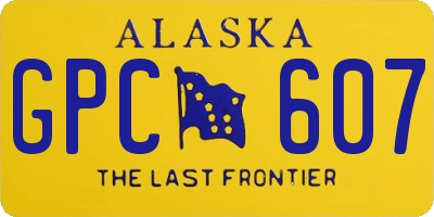 AK license plate GPC607
