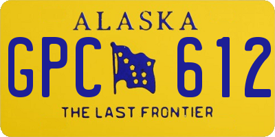 AK license plate GPC612