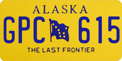 AK license plate GPC615