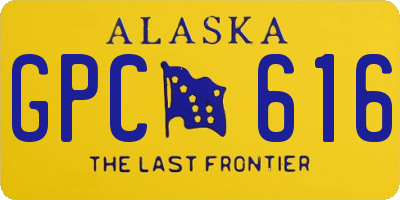 AK license plate GPC616