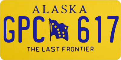 AK license plate GPC617