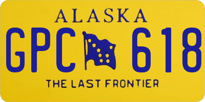 AK license plate GPC618