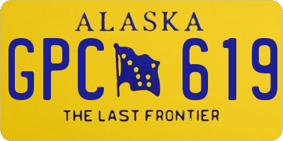 AK license plate GPC619