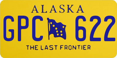 AK license plate GPC622