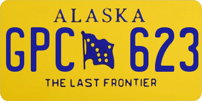 AK license plate GPC623