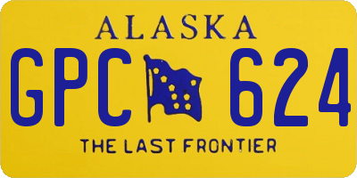 AK license plate GPC624
