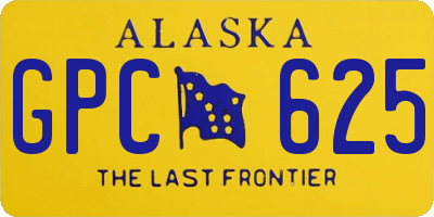 AK license plate GPC625