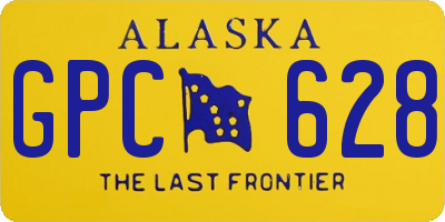 AK license plate GPC628