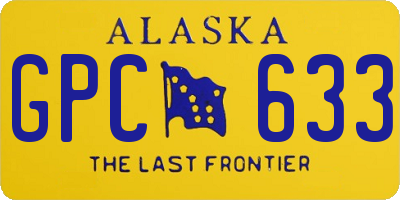 AK license plate GPC633