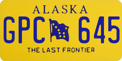 AK license plate GPC645