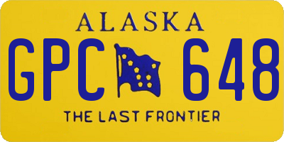 AK license plate GPC648