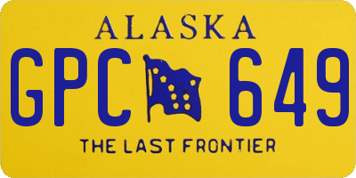 AK license plate GPC649