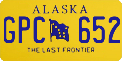 AK license plate GPC652