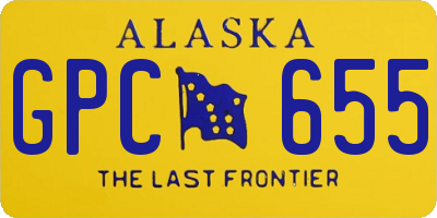 AK license plate GPC655