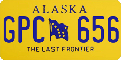 AK license plate GPC656