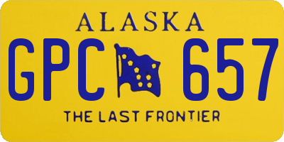 AK license plate GPC657