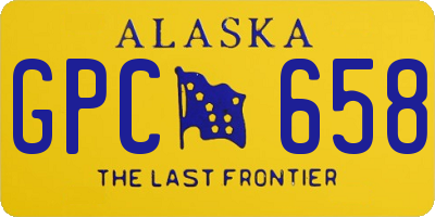AK license plate GPC658