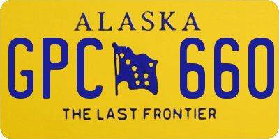 AK license plate GPC660