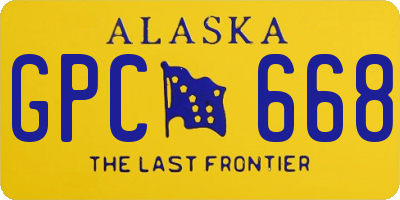 AK license plate GPC668