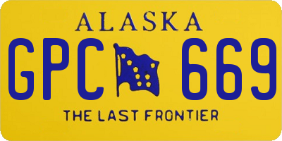 AK license plate GPC669