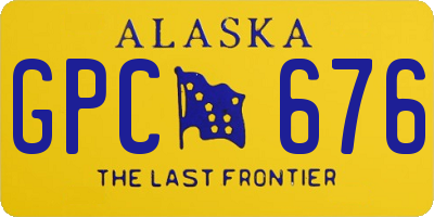AK license plate GPC676