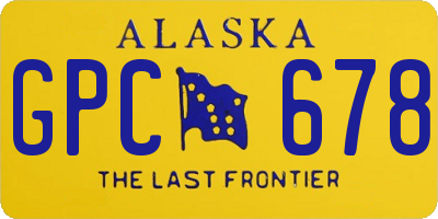 AK license plate GPC678