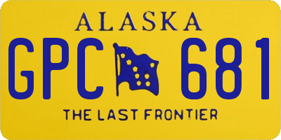 AK license plate GPC681