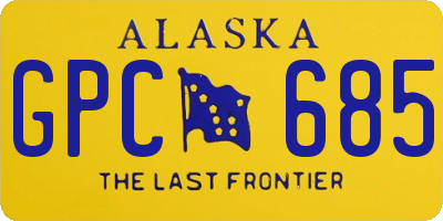 AK license plate GPC685