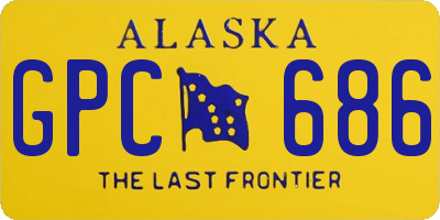 AK license plate GPC686