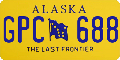 AK license plate GPC688
