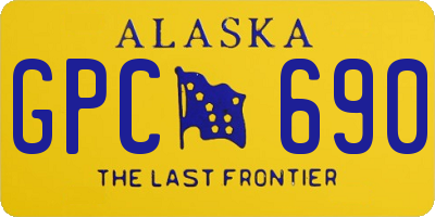 AK license plate GPC690