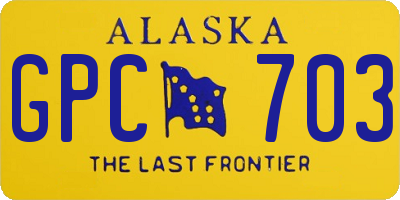 AK license plate GPC703