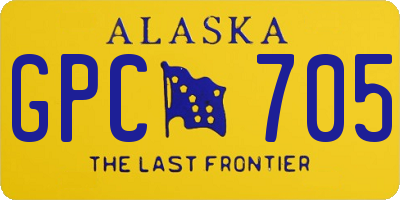 AK license plate GPC705